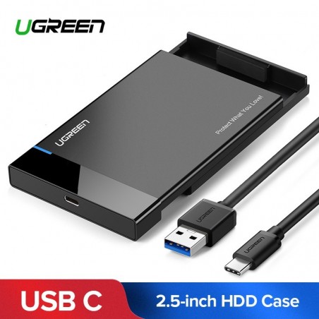 Ugreen HDD Case 25 SATA to USB 30 Adapter Hard Drive Enclosure for SSD Disk HDD Box Type C 31 Cas