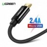 Ugreen Micro USB Cable 24A Nylon Fast Charge USB Data Cable for Samsung Xiaomi LG Tablet Android Mo