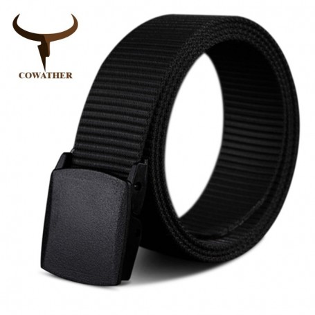 COWATHER 110 130 150 170cm long big size new nylon material mens belt military outdoor male jeans ta