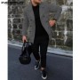 Fashion 2019 Mens Jackets Coats Autumn Turn-Down Collar Jacket Street Style Slim Fit Business Suit H