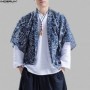 INCERUN 2019 Retro Printing Men Kimono Cardigan Shirt Harajuku Street Thin Coat Outerwear Casual Loo