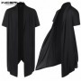 Streetwear Summer Long Jacket Men Trench Cloak Outwear Shirts HipHop Punk Thin Long Trench Cardigan 