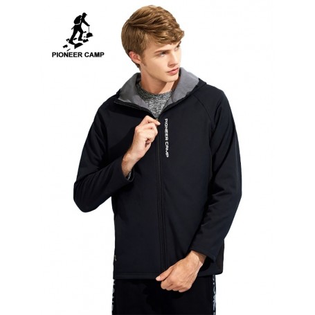 Pioneer Camp softshell waterproof autumn spring jacket men brand-clothing thick fleece warm coat mal