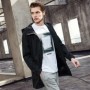 Pioneer Camp new arrival long mens jackets coat brand clothing hooded coat for men quality male wind